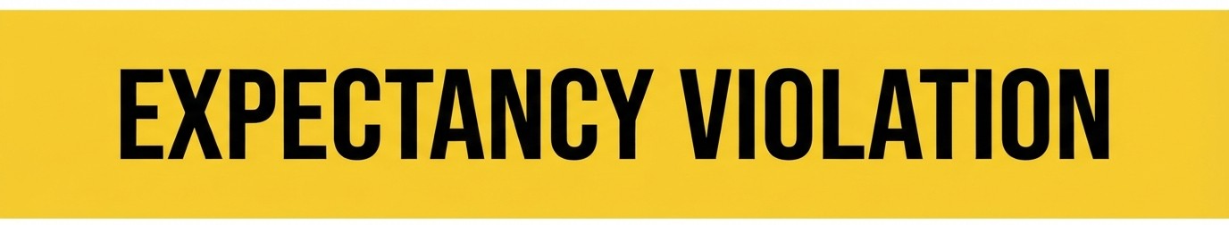 banner featuring the text "Expectancy Violation" centered on a yellow background